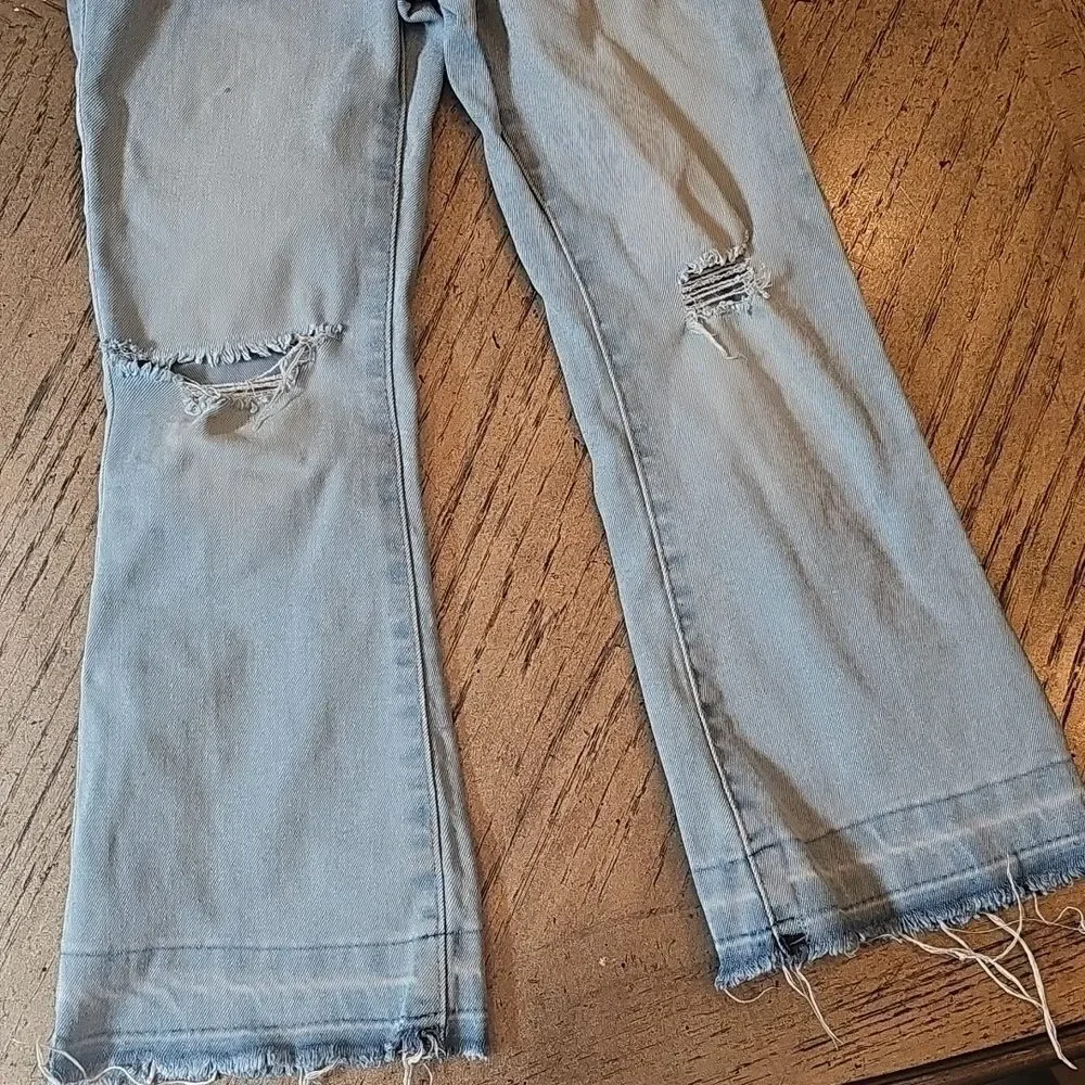 Celebrity Pink Light Blue Distressed Jeans Size 5 Girls